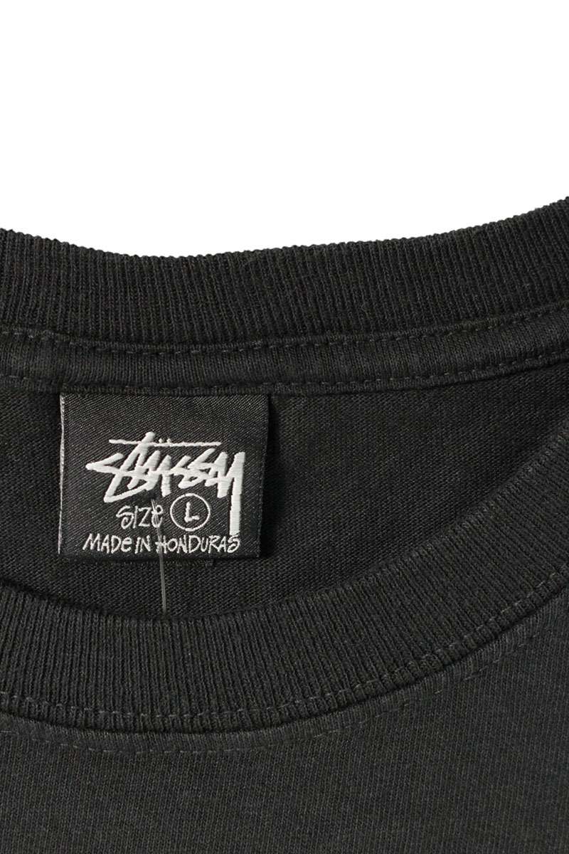 STUSSY 25SS ARCHED PIGMENT DYED TEE Black Size L