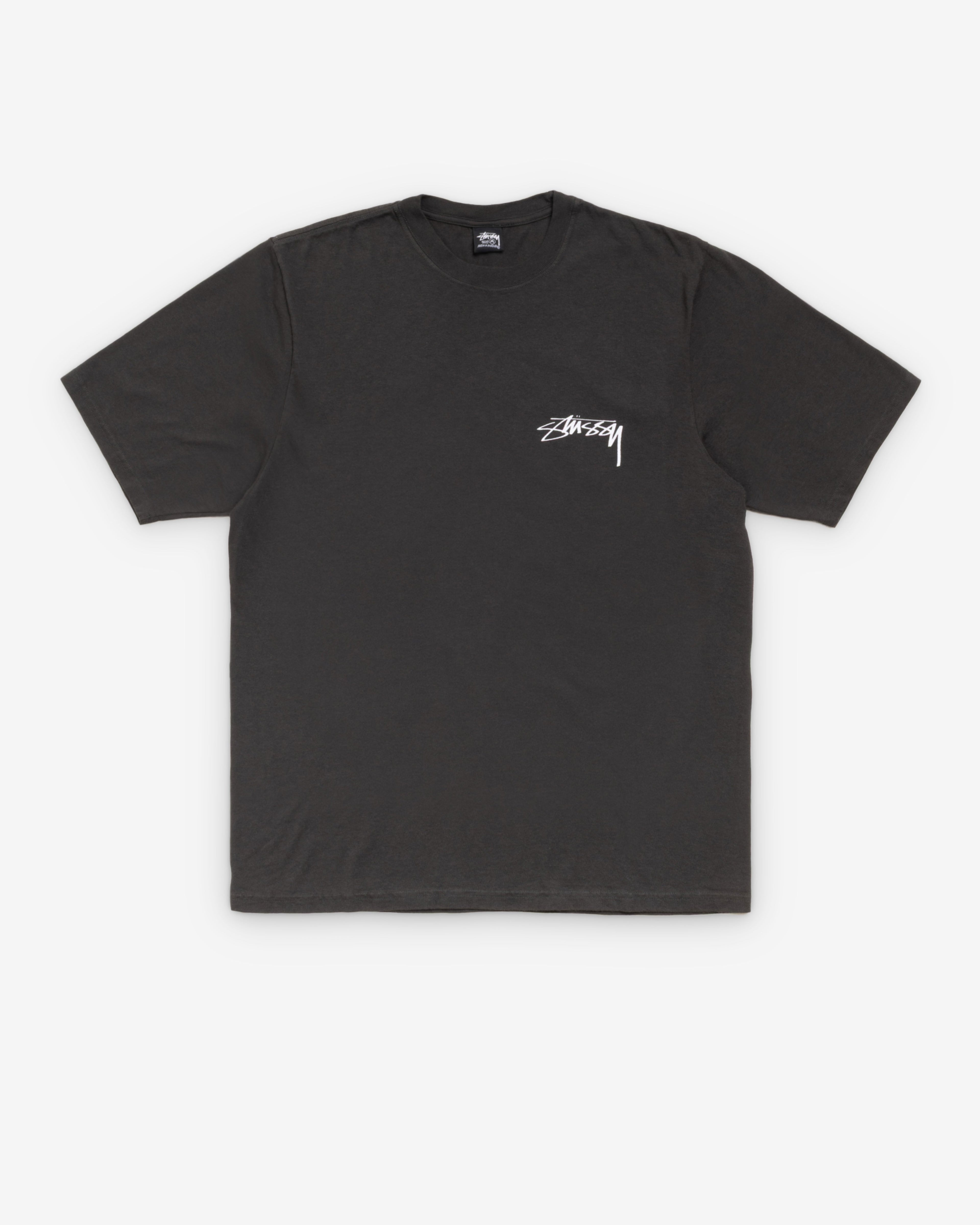 Stüssy  - Men's Skate Stack Pig. Dyed Tee - (Faded Black)