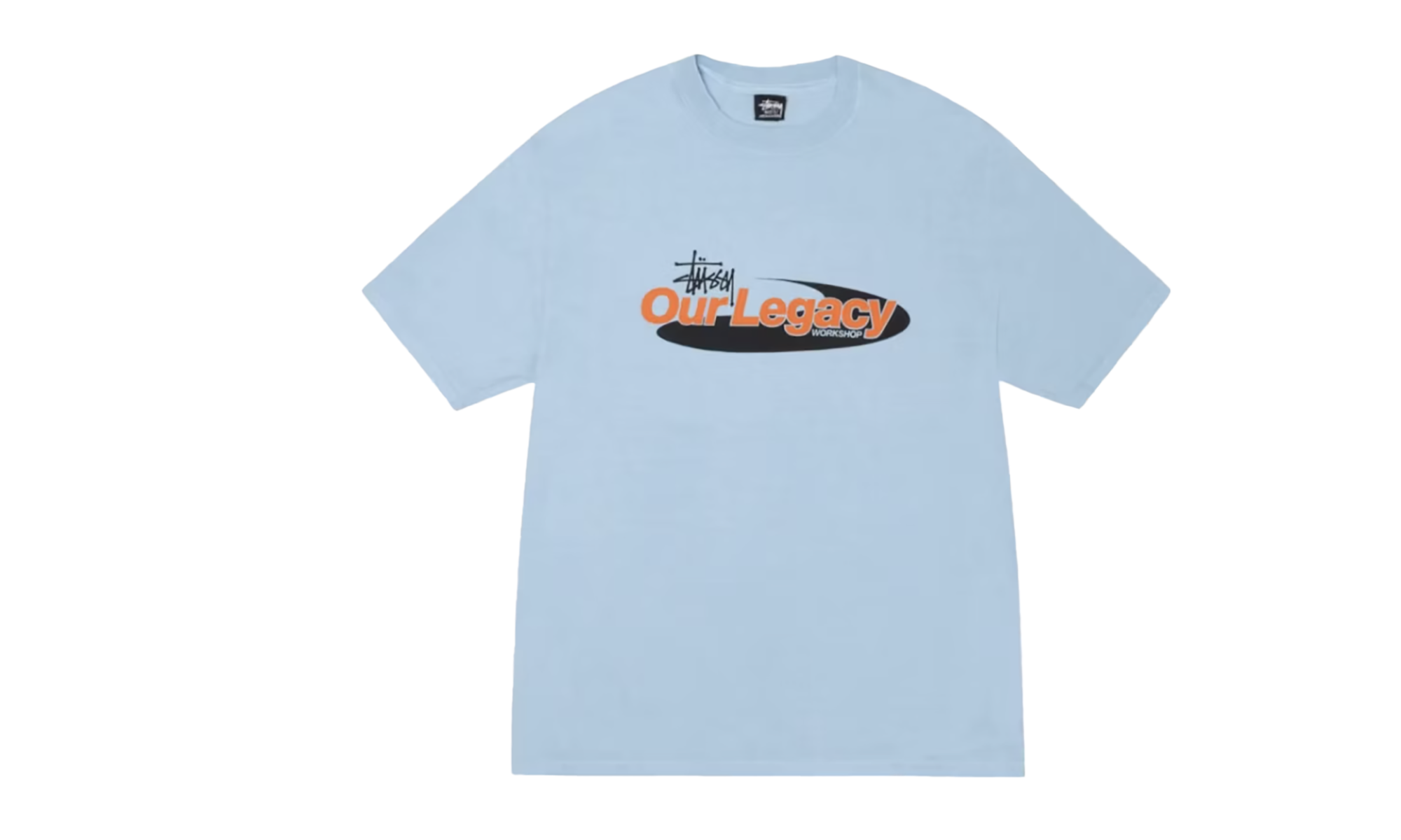 Work Shop Swirl Pigment Dyed Tee "Stussy x Our Legacy - Baby Blue" STUS47