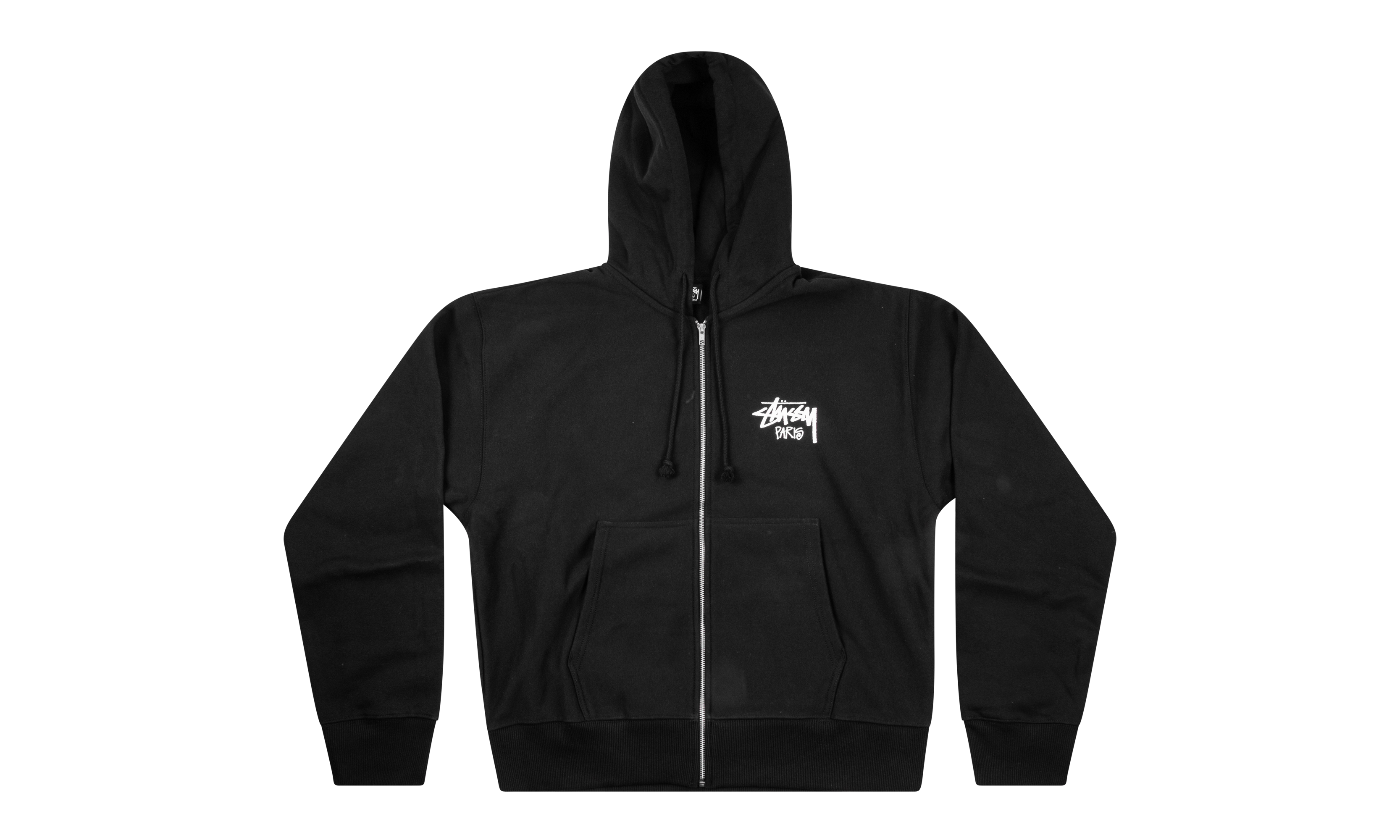 Paris Zip Up Hoodie "Black" STUS293