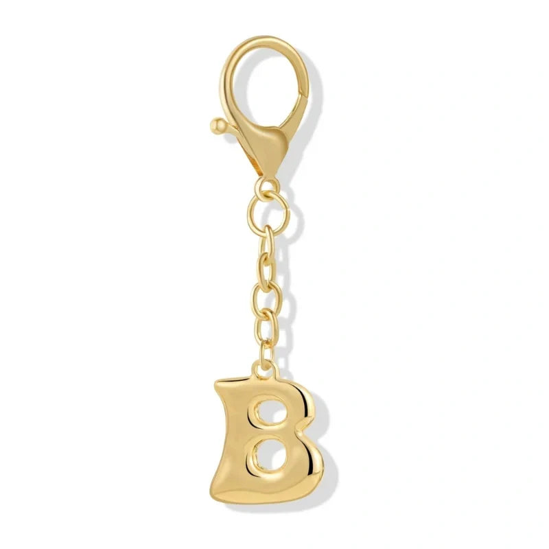 Bubble Initial Letter - Bag Charm
