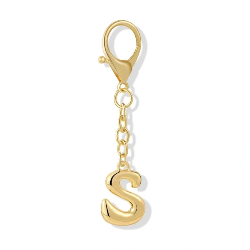 Bubble Initial Letter - Bag Charm