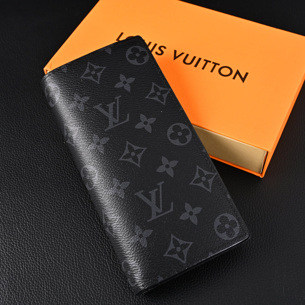 Louis Vuitton Brazza Wallet – Monogram Eclipse Canvas Long Bifold (M61697)