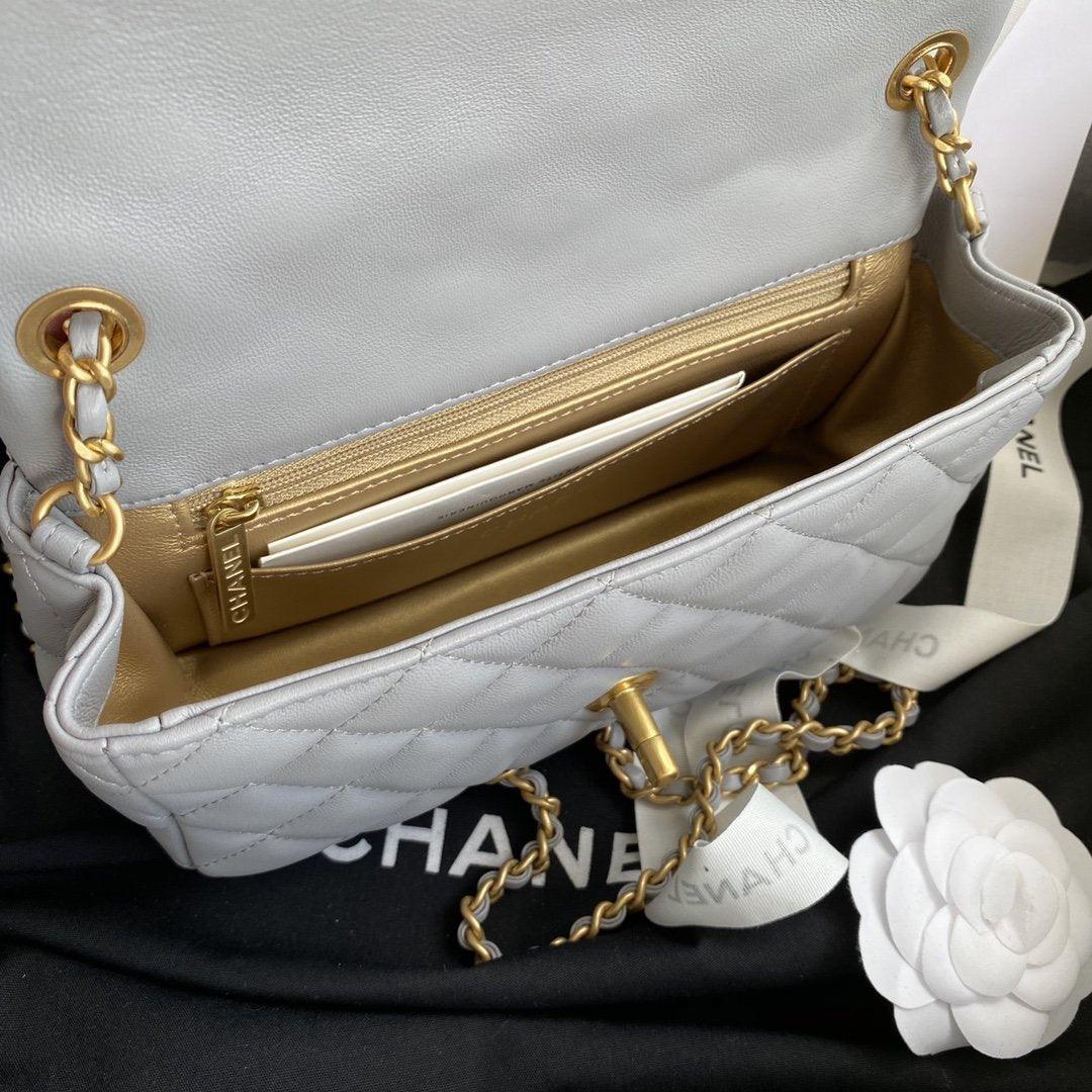 Chanel Pearl Crush Mini Flap Bag Gray
