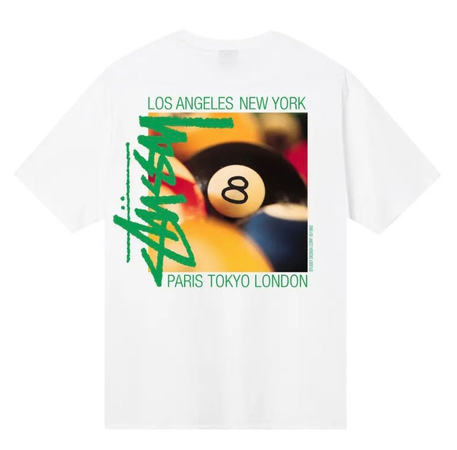 Stussy Billiards Tee White
