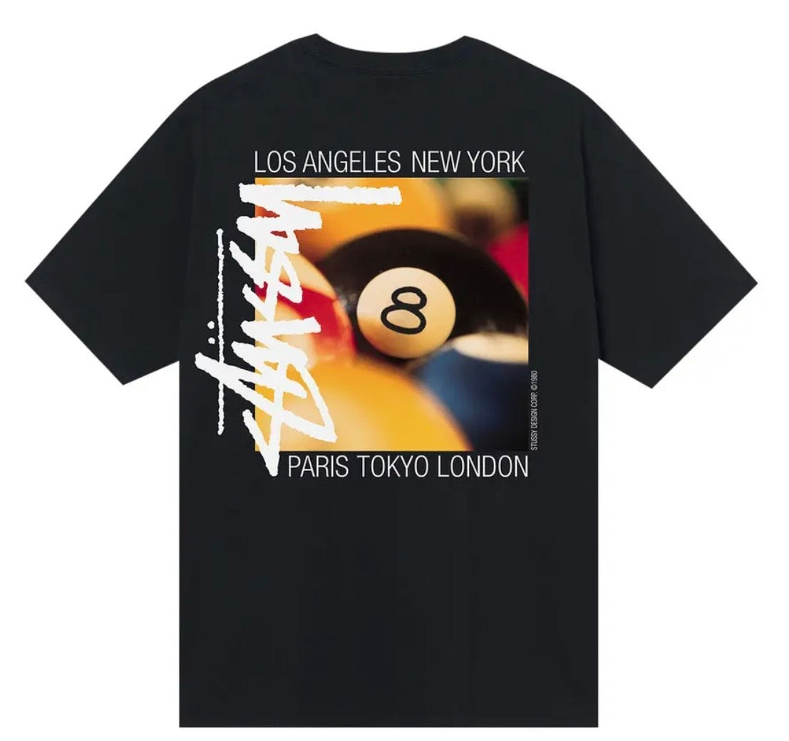 Stussy Billiards Tee Black