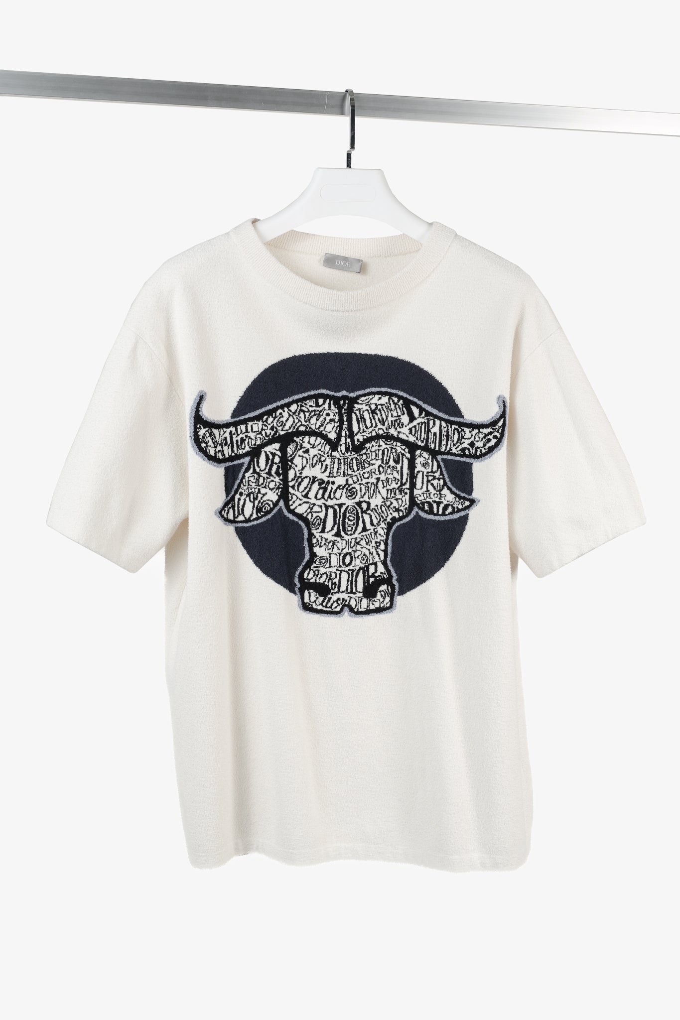 Dior x Stussy "Year of the Ox" Ivory Terry Cloth Graphic Tee
