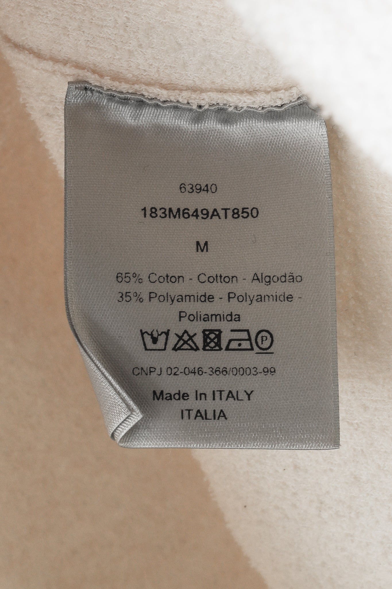 Dior x Stussy "Year of the Ox" Ivory Terry Cloth Graphic Tee