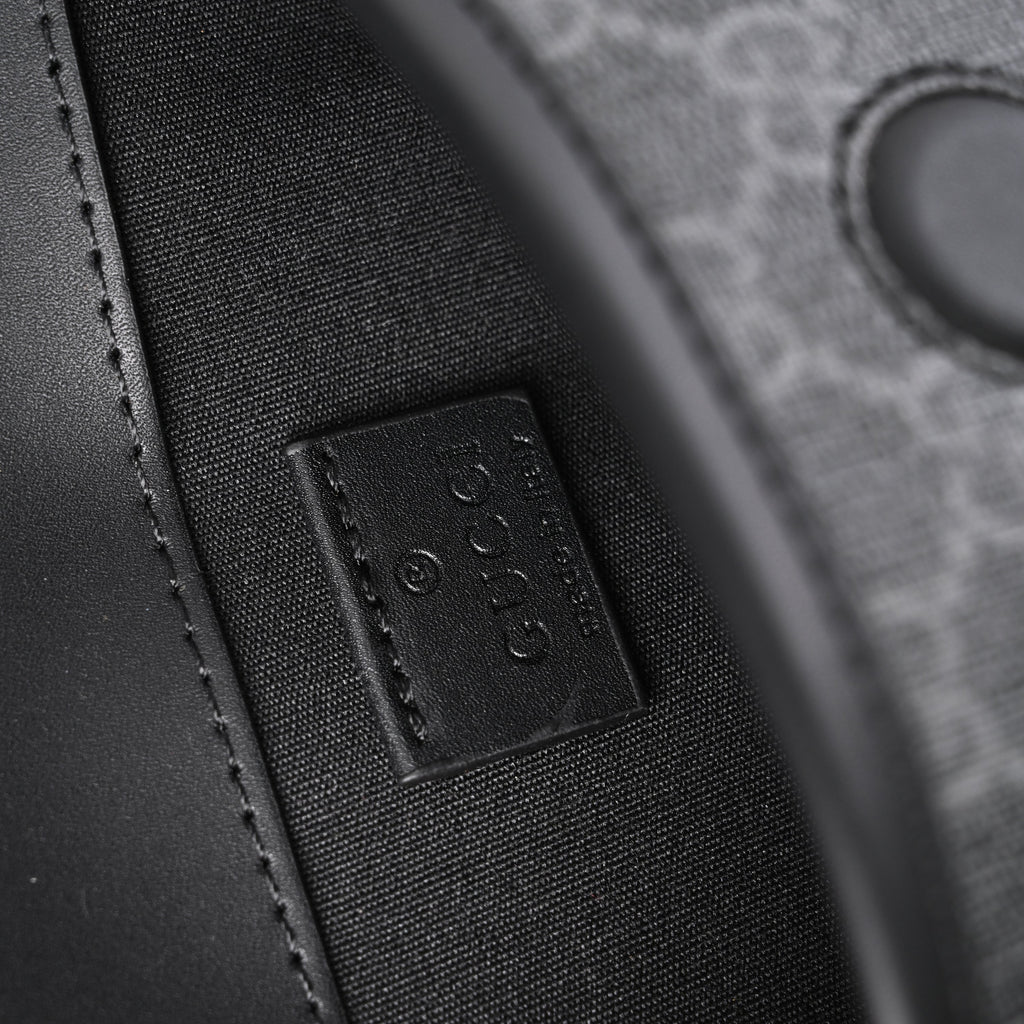 Gucci Ophidia GG Supreme Belt Bag – Black/Grey with Web Strap