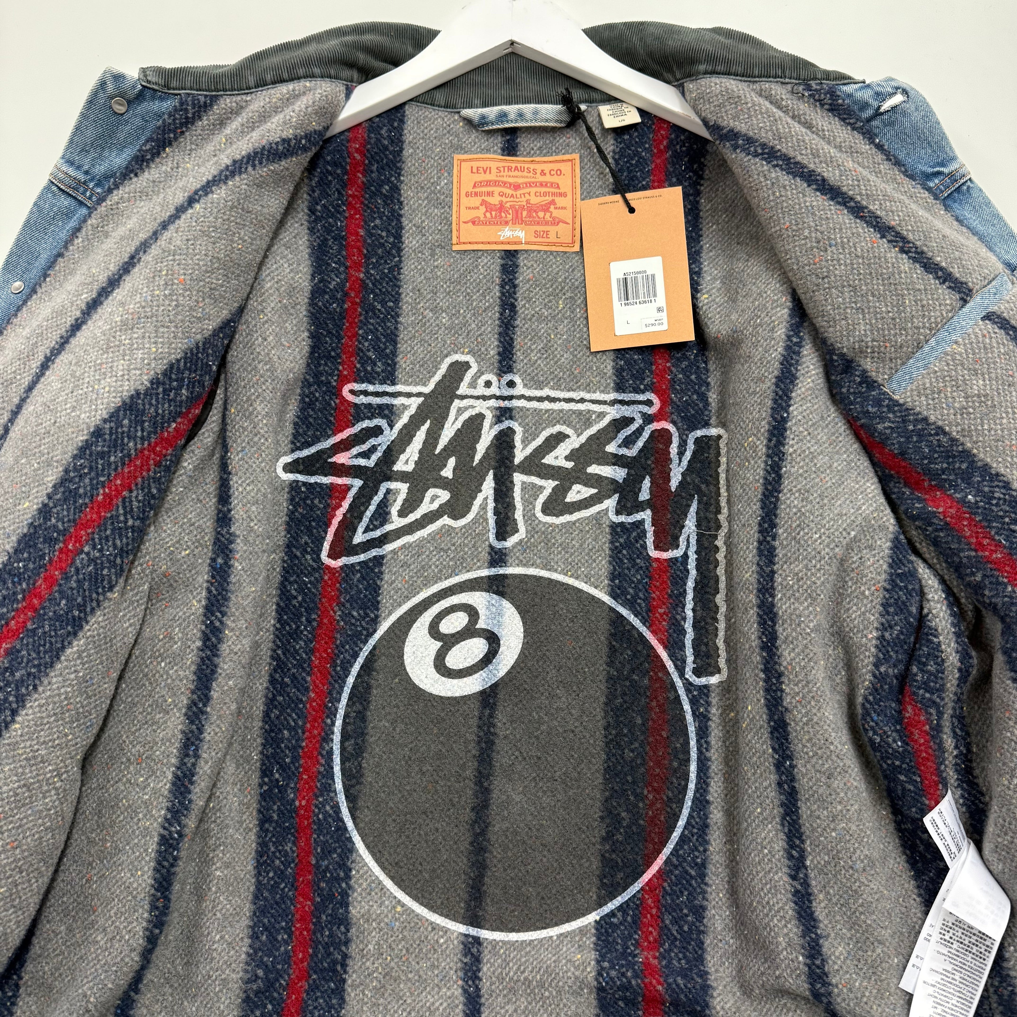 Stussy x Levi’s embossed praglad trucker jacket / Large