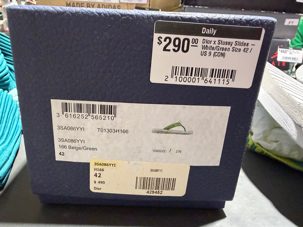 Dior x Stussy Slides - White/Green