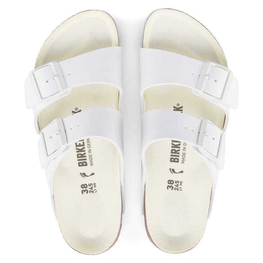 'Arizona BS' women's double strap slide sandal - white