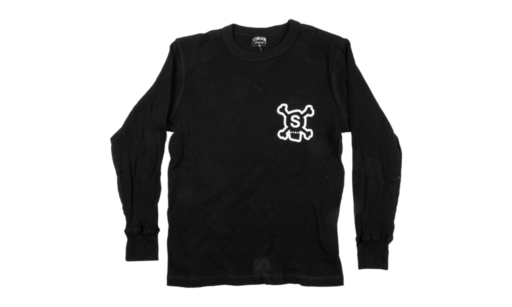 Skull Logo Long Sleeve Knit "Black" STUS321