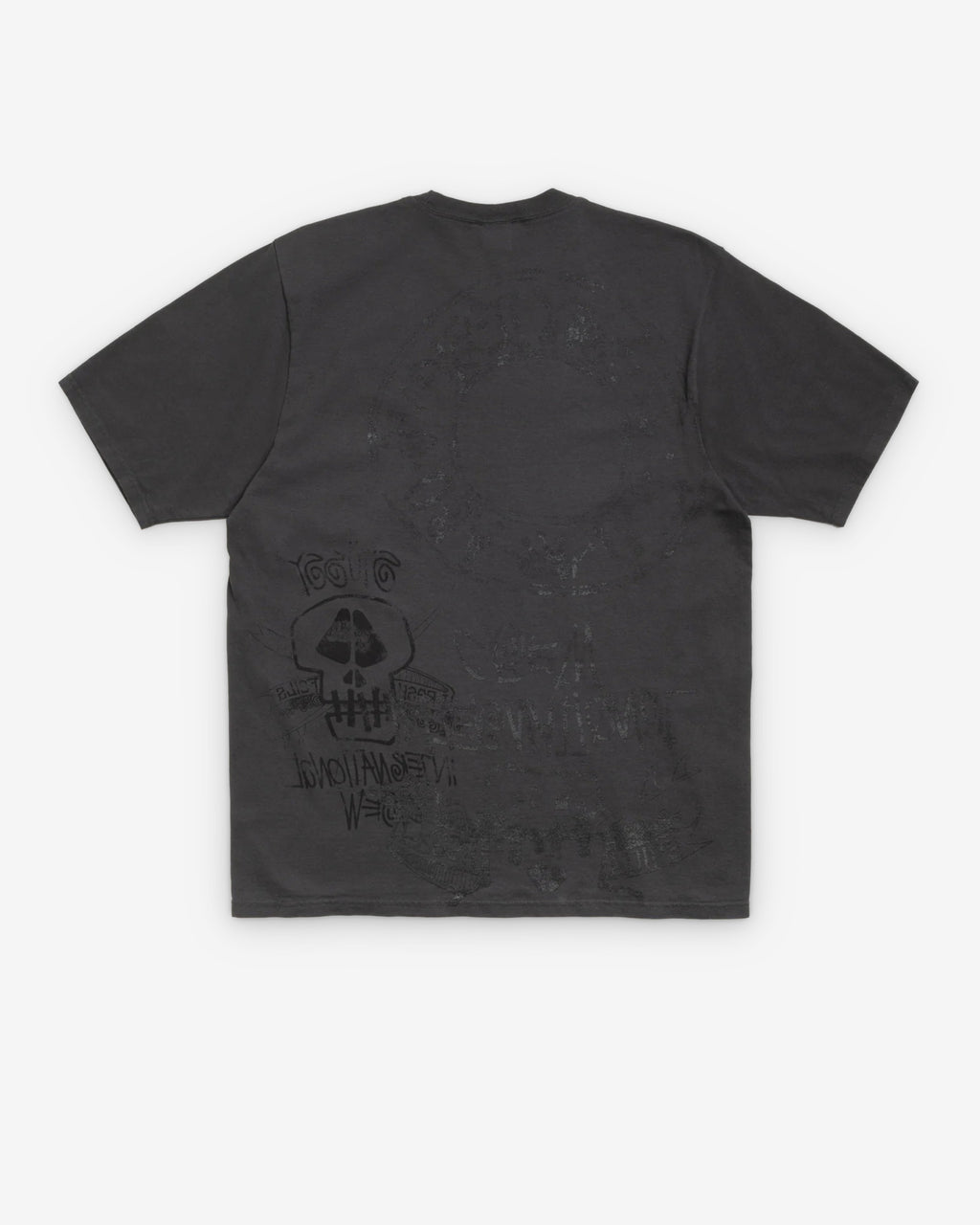 Stüssy - Men's Skulls Pigment Dyed Tee - (Faded Black)