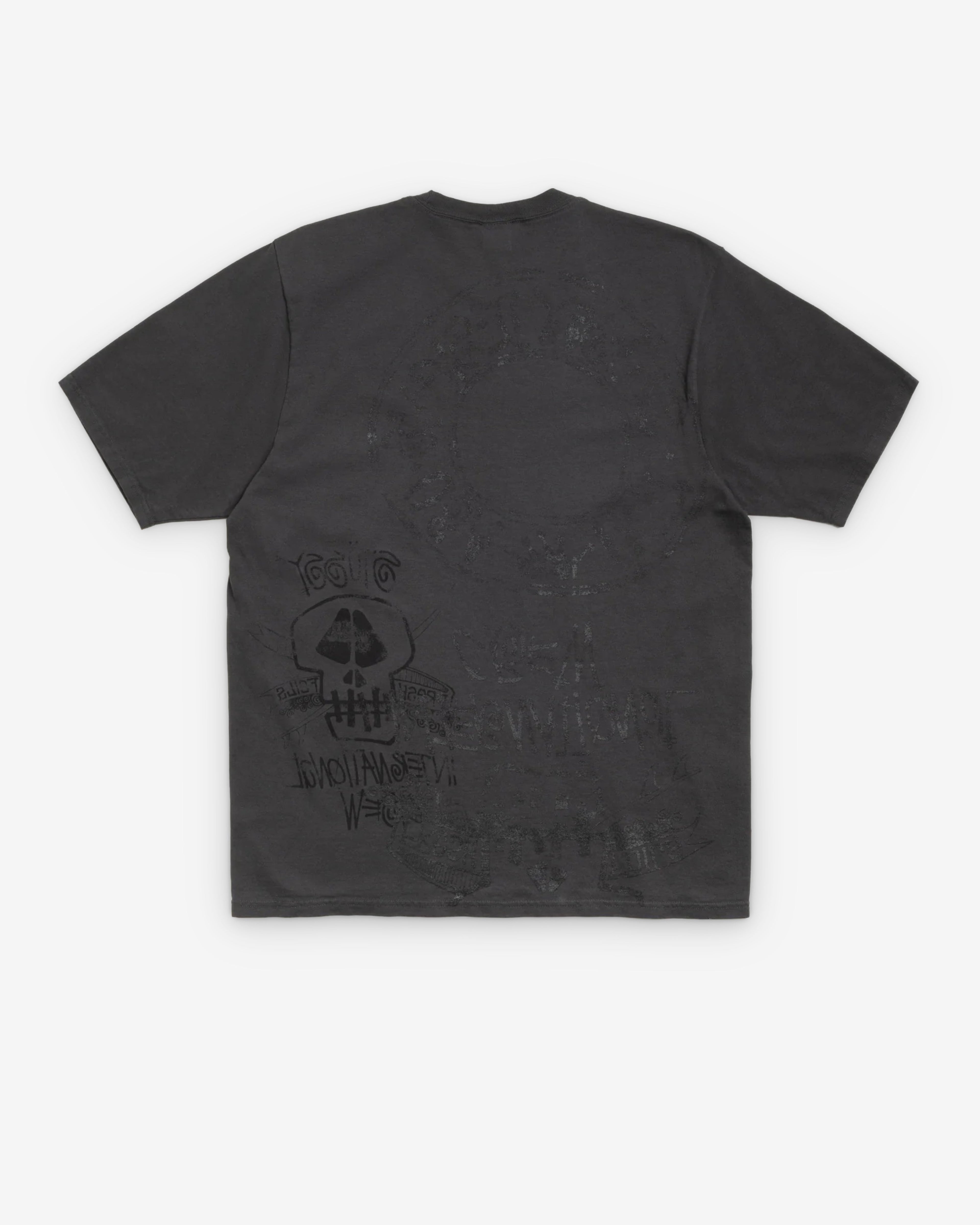 Stüssy - Men's Skulls Pigment Dyed Tee - (Faded Black)
