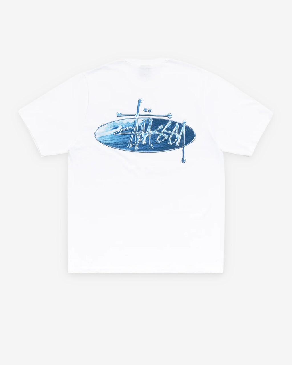 Stussy - Men's Wave Oval Tee - (White)