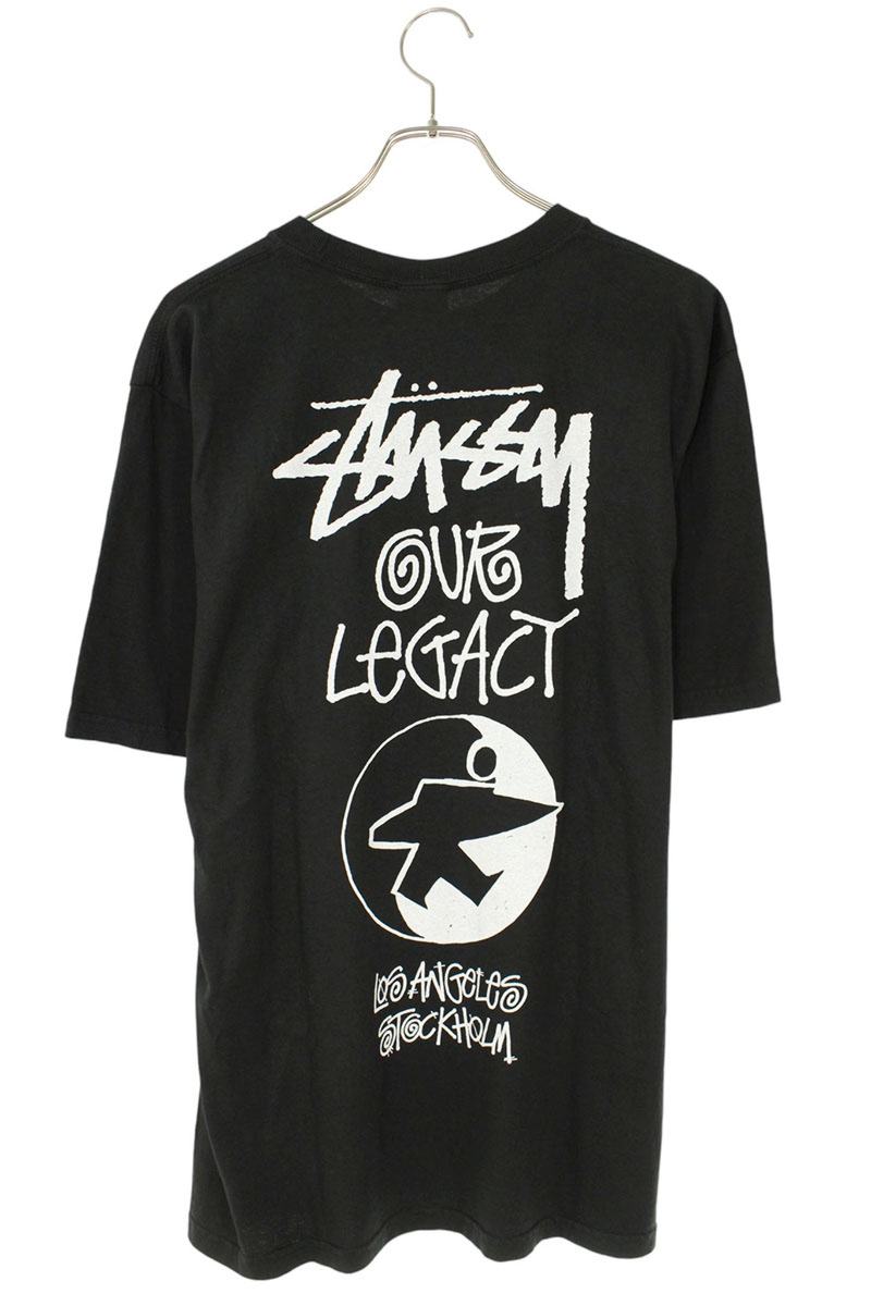 Our Legacy x Stussy OUR LEGACY WORK SHOP SURFMAN TEE Print T-Shirt Black Size M