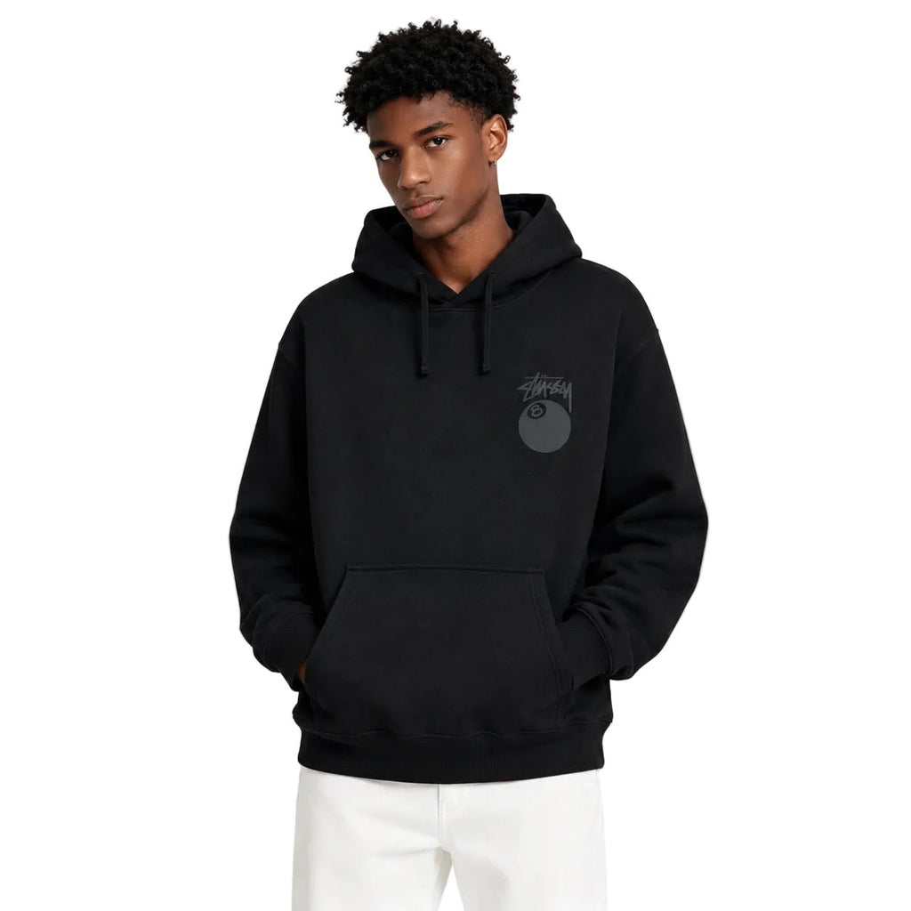 Stussy 8 Ball Pigment Dyed Hoodie Black