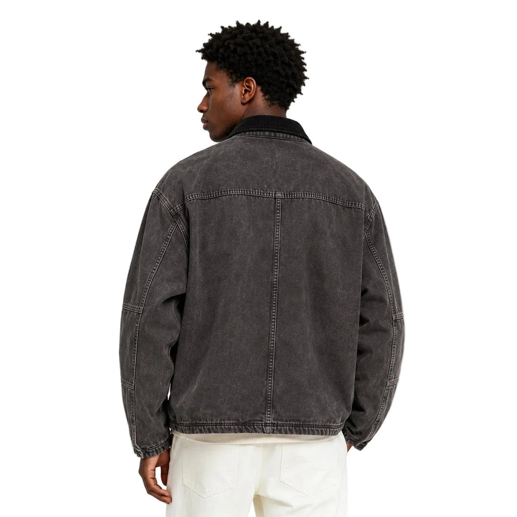 Stussy Washed Canvas Shop Jacket  Black