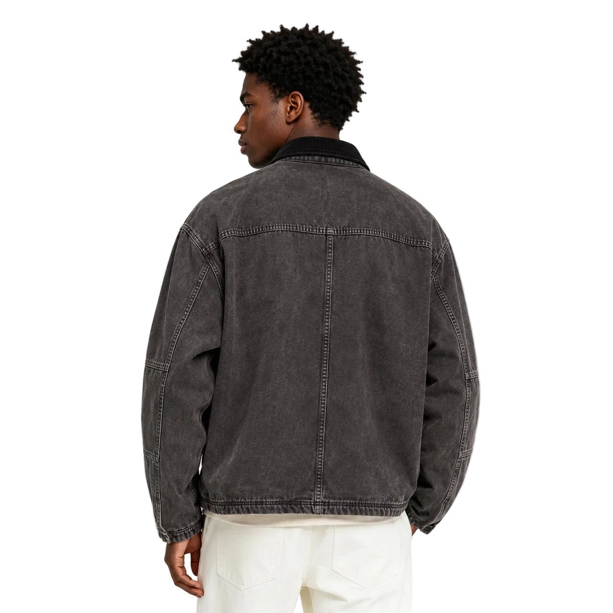 Stussy Washed Canvas Shop Jacket  Black