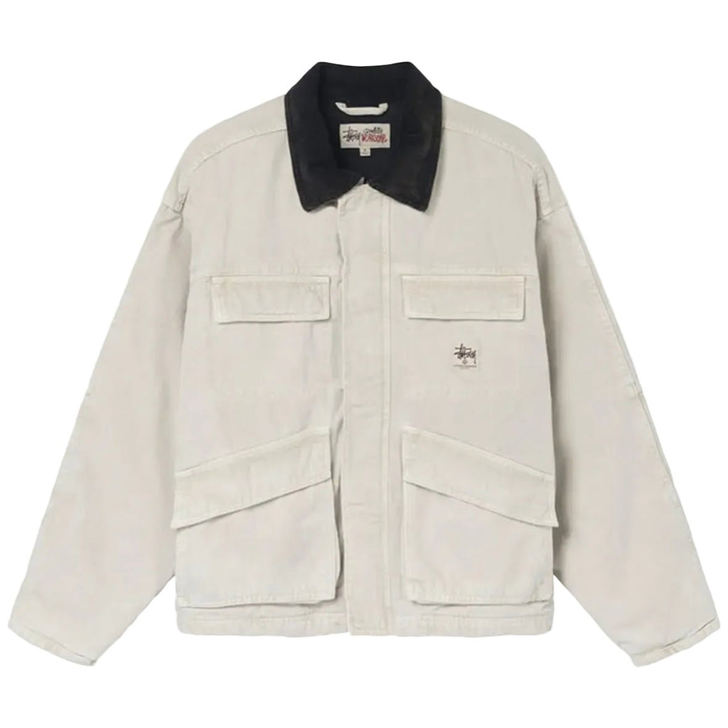 Stussy Washed Canvas Shop Jacket Bone