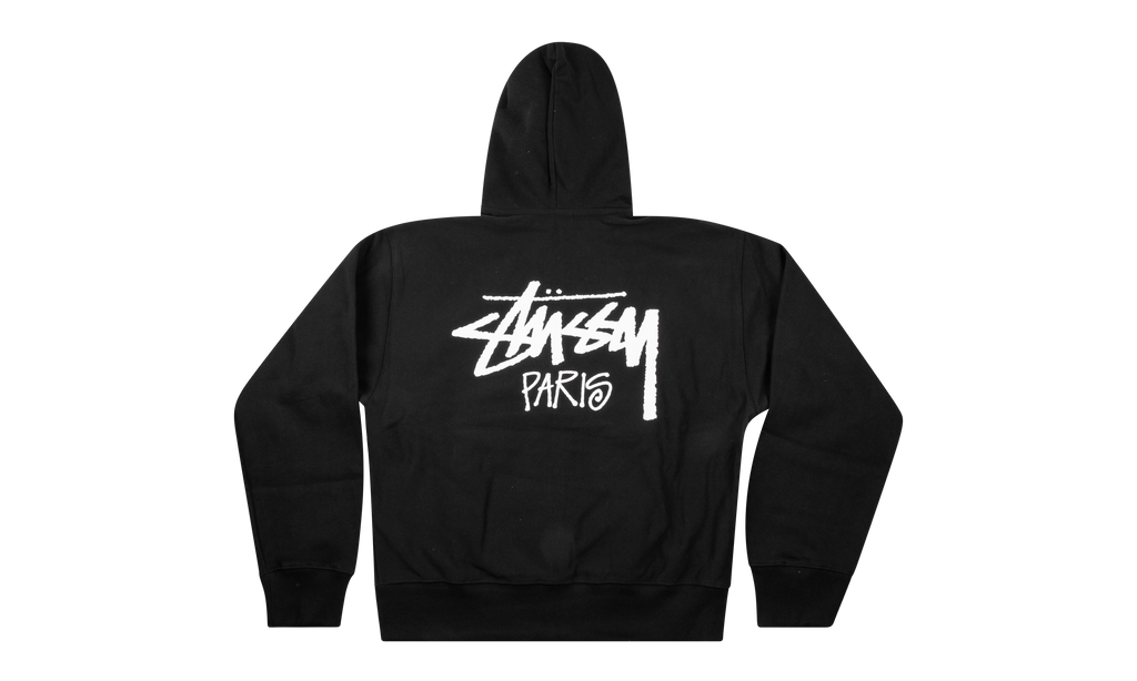 Paris Zip Up Hoodie "Black" STUS293